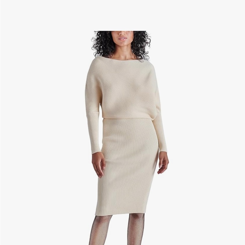 Steve Madden cream Long Sleeve Dress